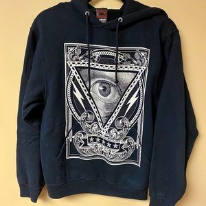 Black & While Eye Design Hoodie